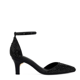 Diana D'Orsay - Coal Black Mixed Rhinestone 3 Stiletto