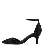 Diana D'Orsay - Coal Black Mixed Rhinestone 3 Stiletto