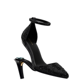 Diana D'Orsay - Coal Black Mixed Rhinestone 4 Stiletto