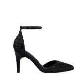 Diana D'Orsay - Coal Black Mixed Rhinestone 4 Stiletto