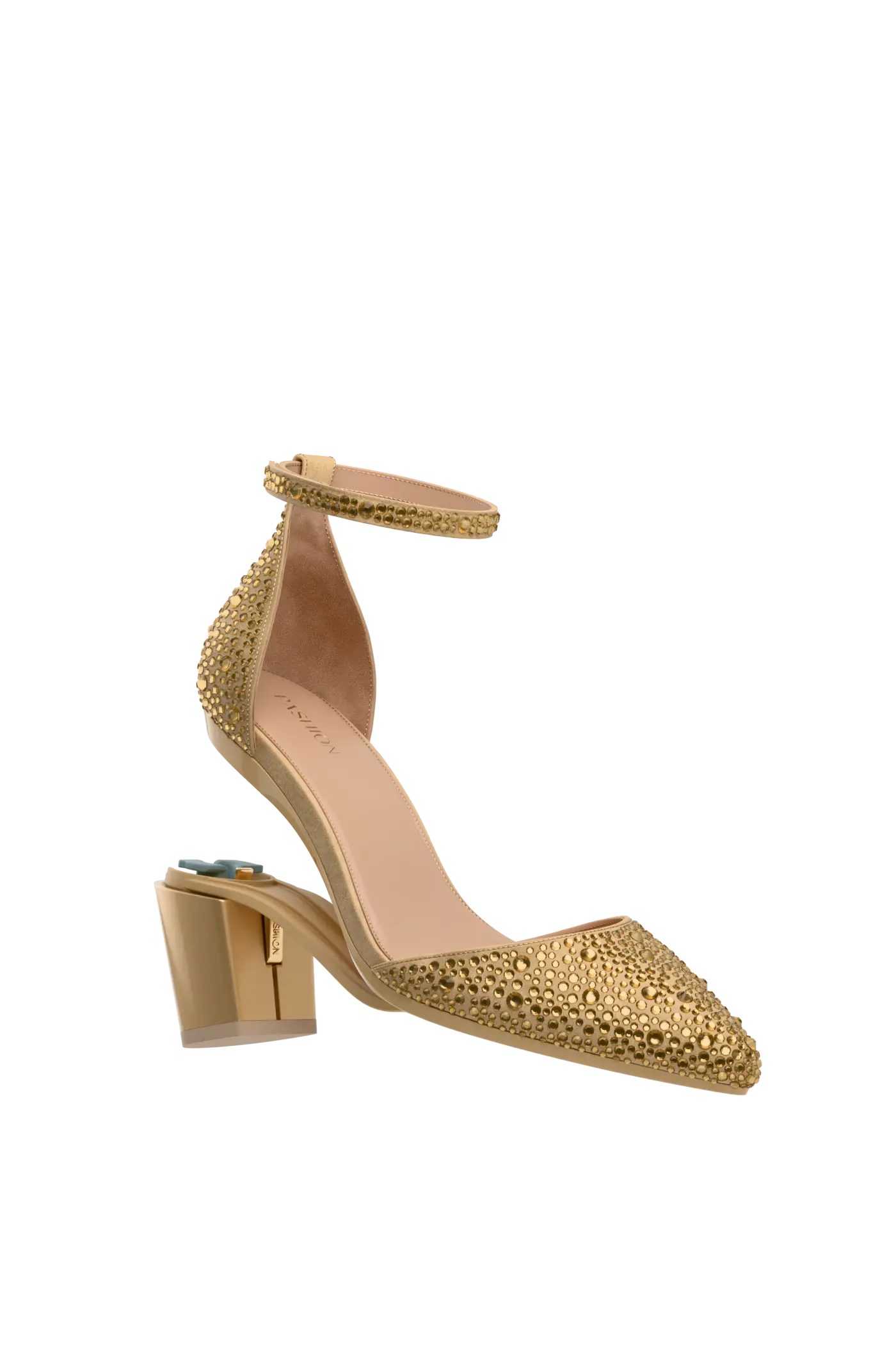 The D'Orsay - Gold Mixed Rhinestone 3 Block