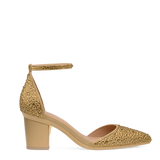 Diana D'Orsay - Gold Mixed Rhinestone 3 Block