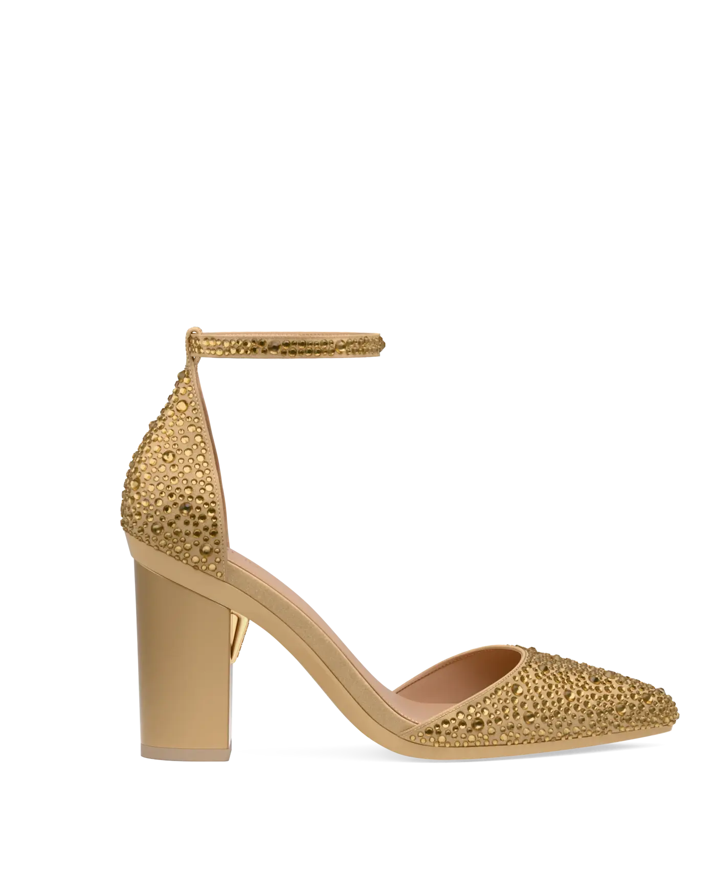 Diana D'Orsay - Gold Mixed Rhinestone 4 Block