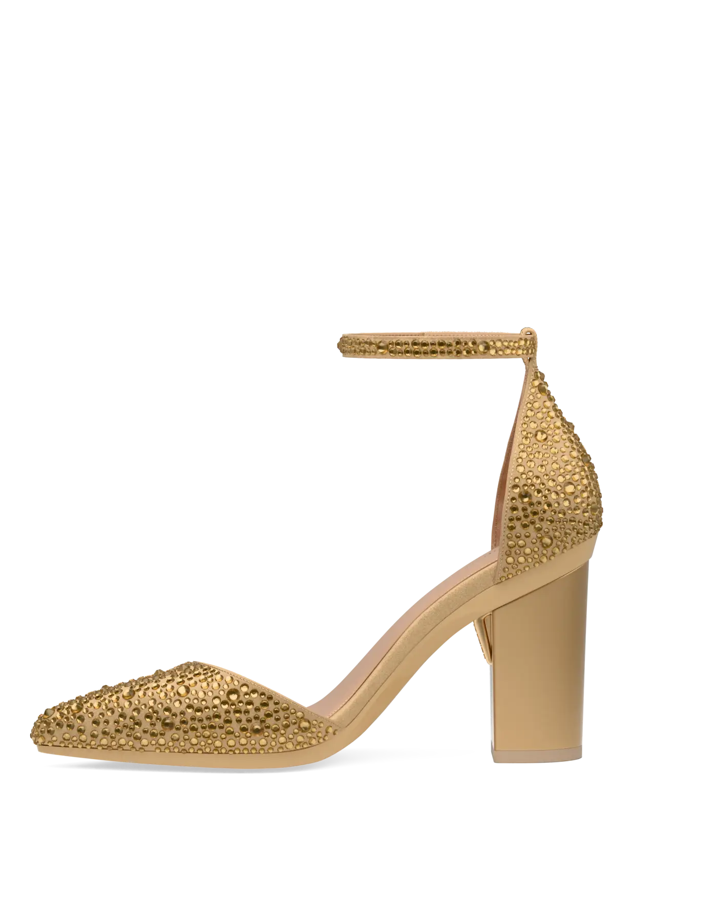 Diana D'Orsay - Gold Mixed Rhinestone 4 Block