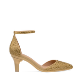 Diana D'Orsay - Gold Mixed Rhinestone 3 Stiletto