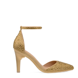 Diana D'Orsay - Gold Mixed Rhinestone 4 Stiletto