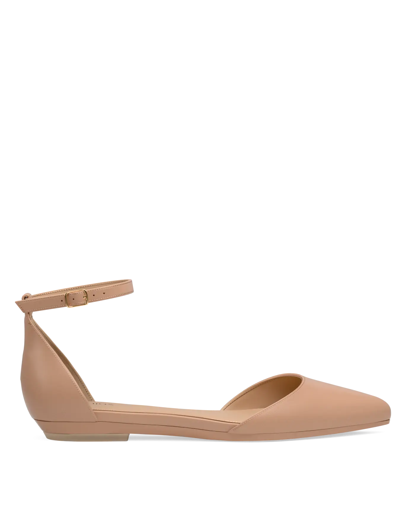 Diana D'Orsay - Latte Leather Flat