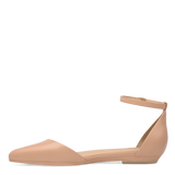 Diana D'Orsay - Latte Leather Flat