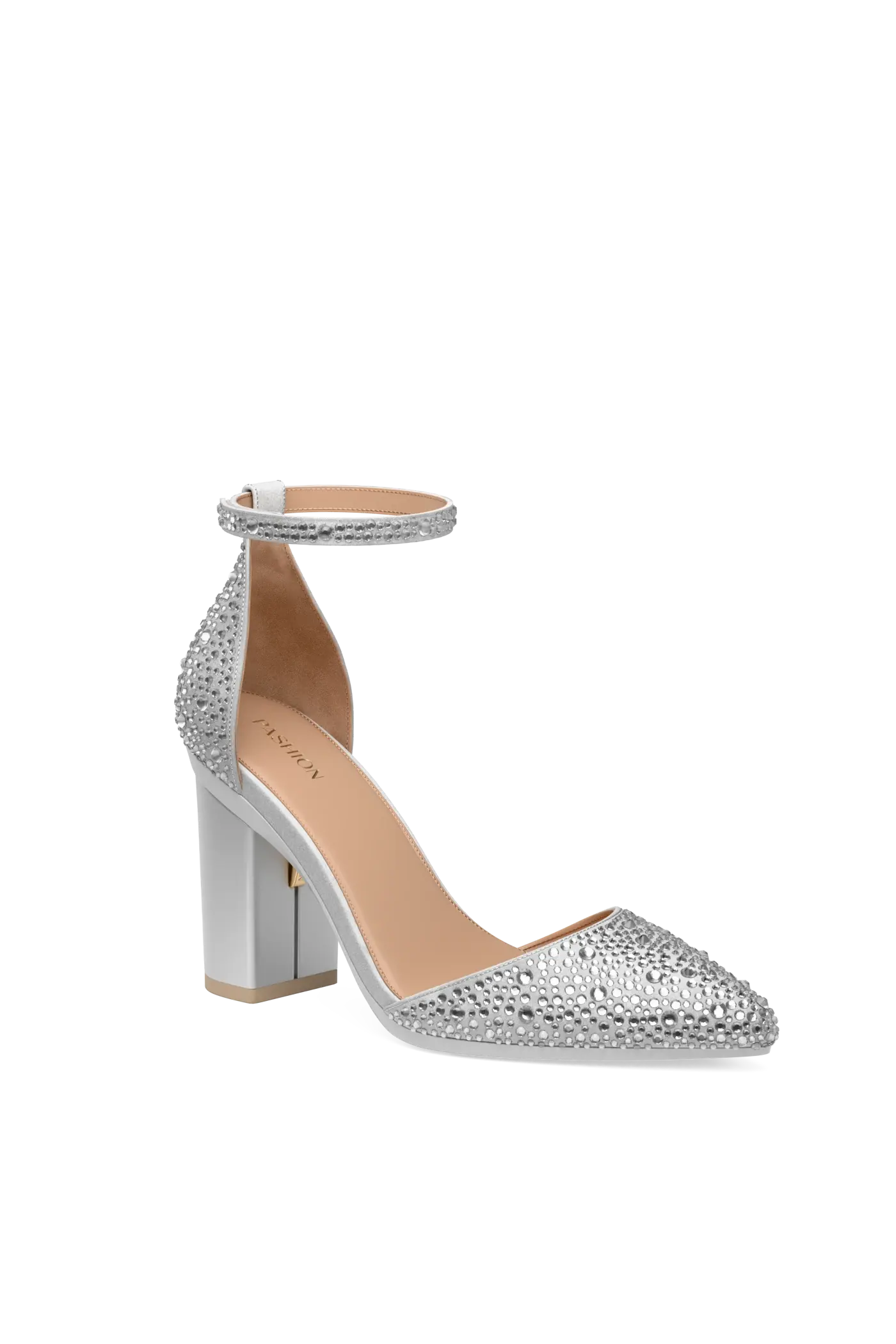 The D'Orsay - Silver Mixed Rhinestone 4 Block