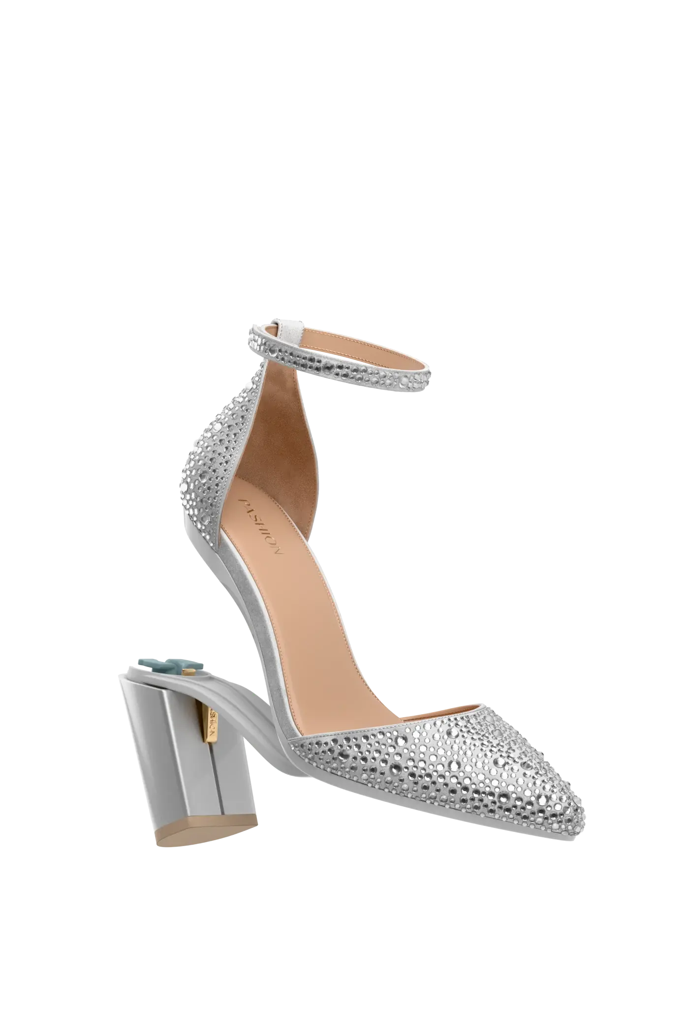 The D'Orsay - Silver Mixed Rhinestone 4 Block