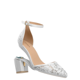 Diana D'Orsay - White Satin Lace + Block Heel Kit 3 White