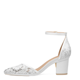 Diana D'Orsay - White Satin Lace + Block Heel Kit 3 White