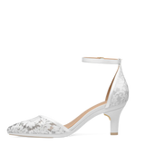 Diana D'Orsay - White Satin Lace + Stiletto Heel Kit 3 White