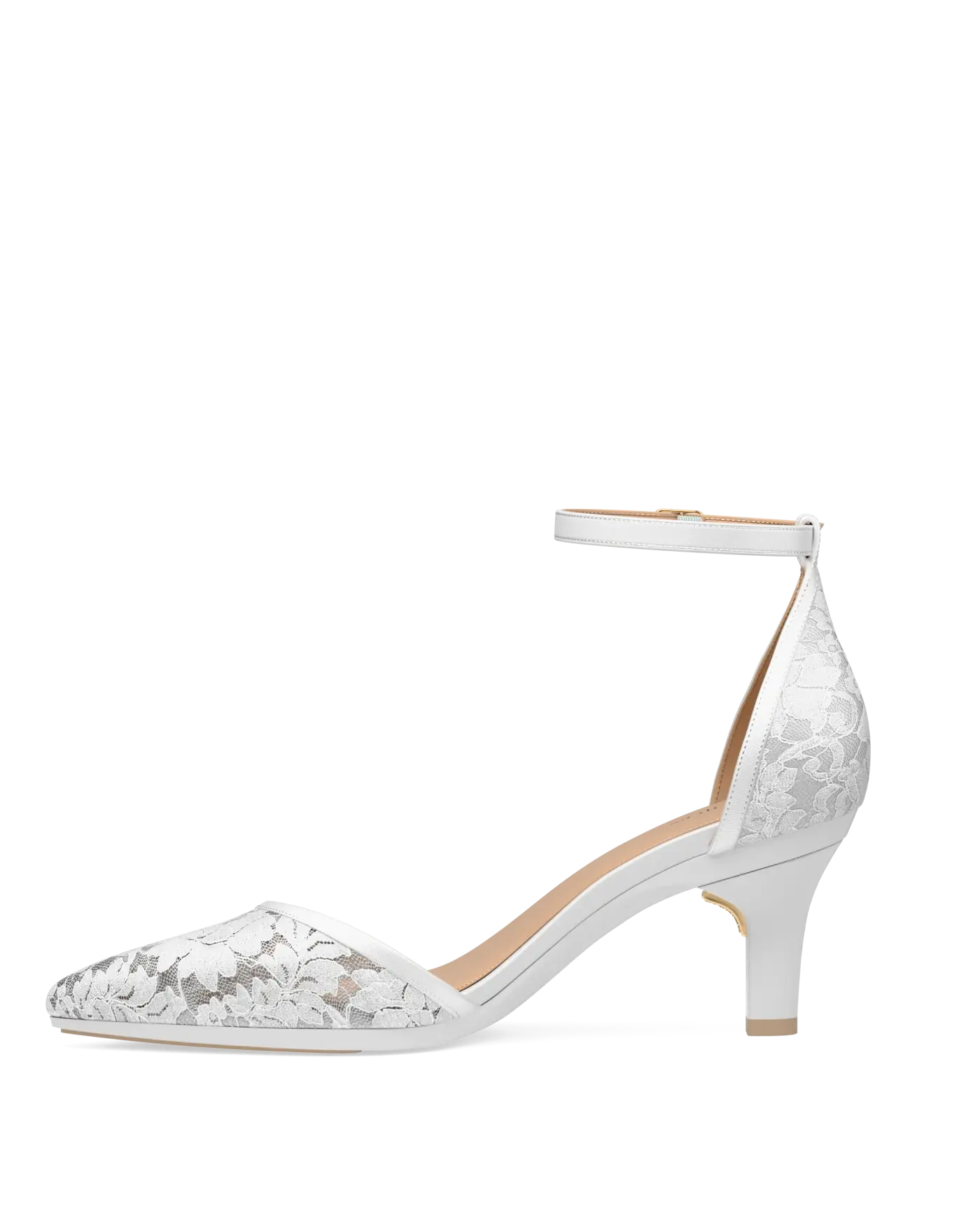 Diana D'Orsay - White Satin Lace + Stiletto Heel Kit 3 White