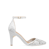 Diana D'Orsay - White Satin Lace + Stiletto Heel Kit 4 White