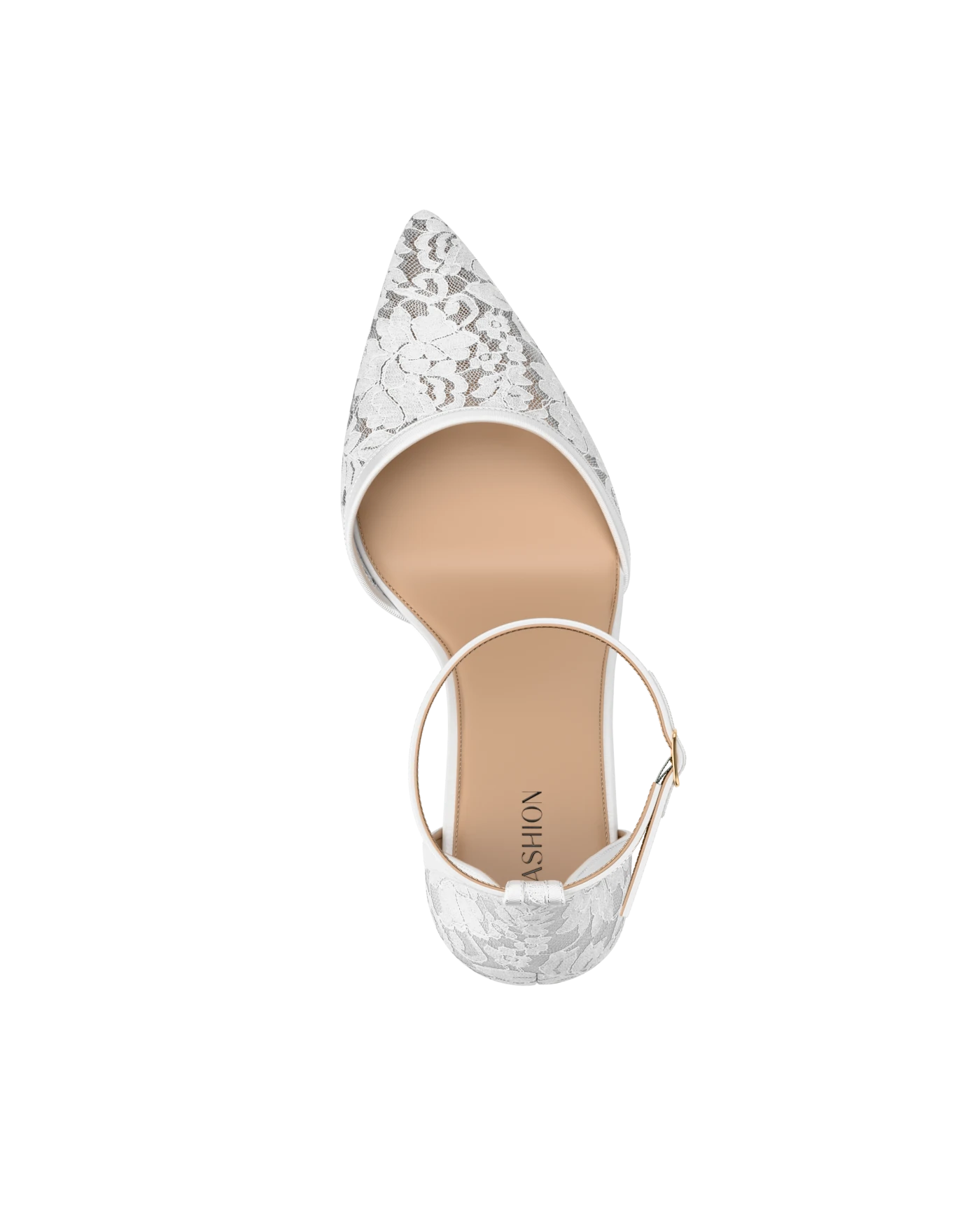 Diana D'Orsay - White Satin Lace + Stiletto Heel Kit 4 White