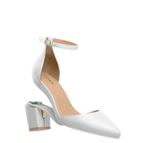 Diana D'Orsay - White Satin + Block Heel Kit 3 White
