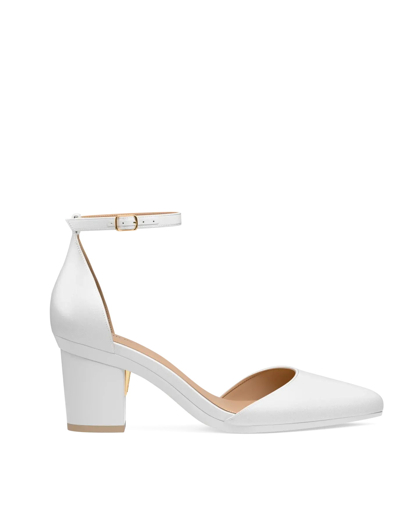 Diana D'Orsay - White Satin + Block Heel Kit 3 White