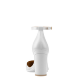 Diana D'Orsay - White Satin + Block Heel Kit 4 White