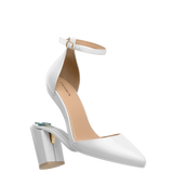 Diana D'Orsay - White Satin + Block Heel Kit 4 White
