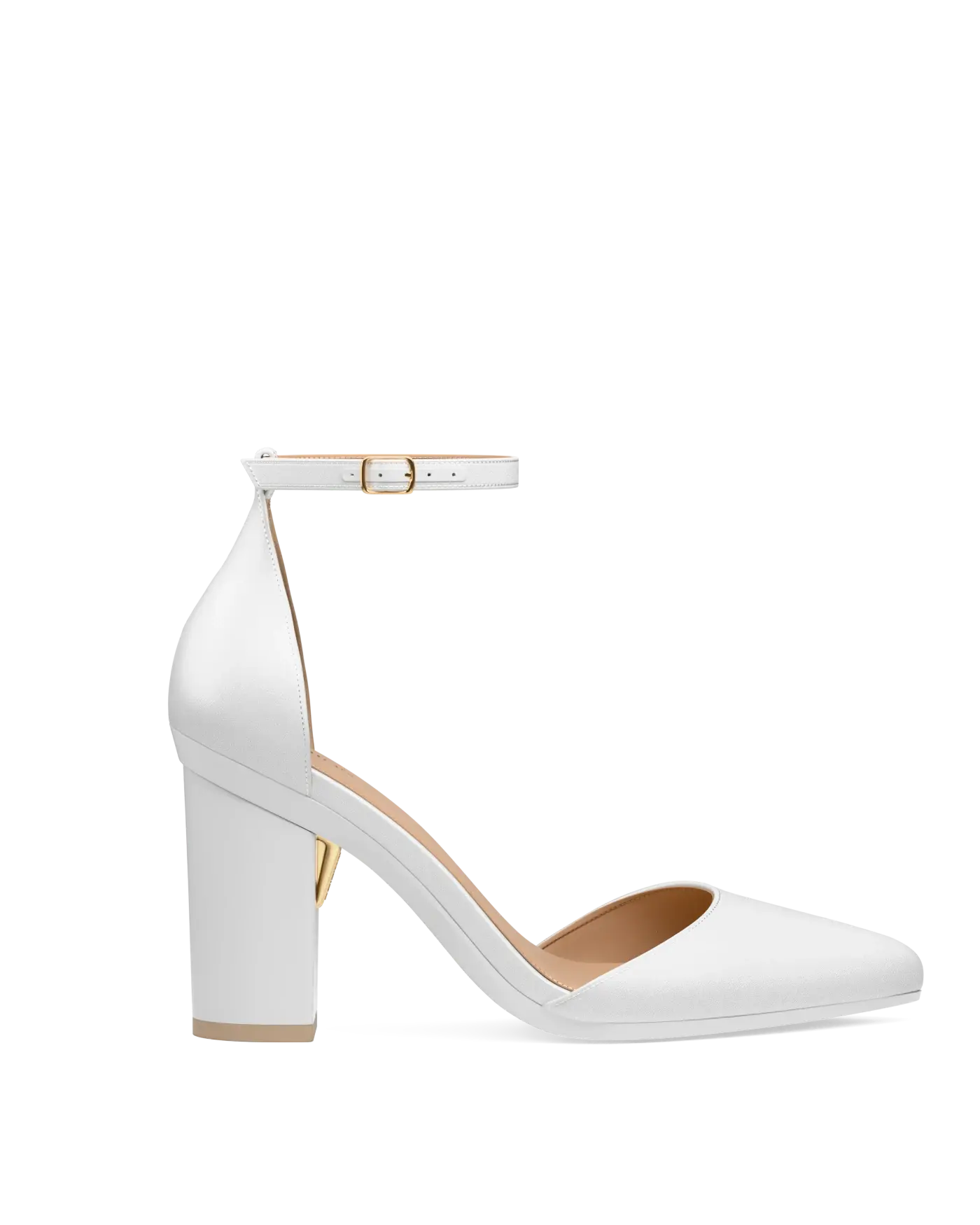 Diana D'Orsay - White Satin + Block Heel Kit 4 White