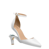 Diana D'Orsay - White Satin + Stiletto Heel Kit 3 White