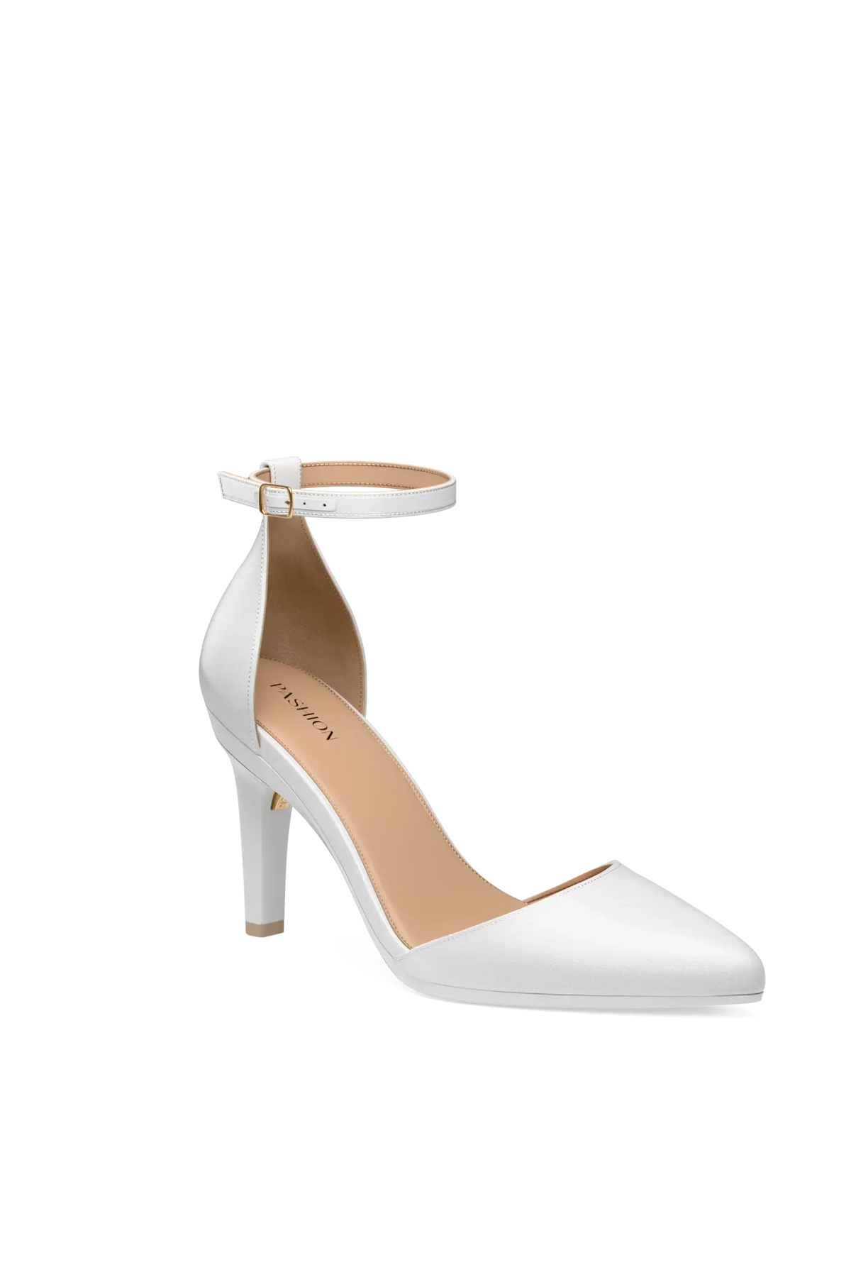 The D'Orsay - White Satin + Stiletto Heel Kit 4 White