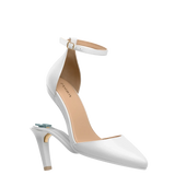 Diana D'Orsay - White Satin + Stiletto Heel Kit 4 White