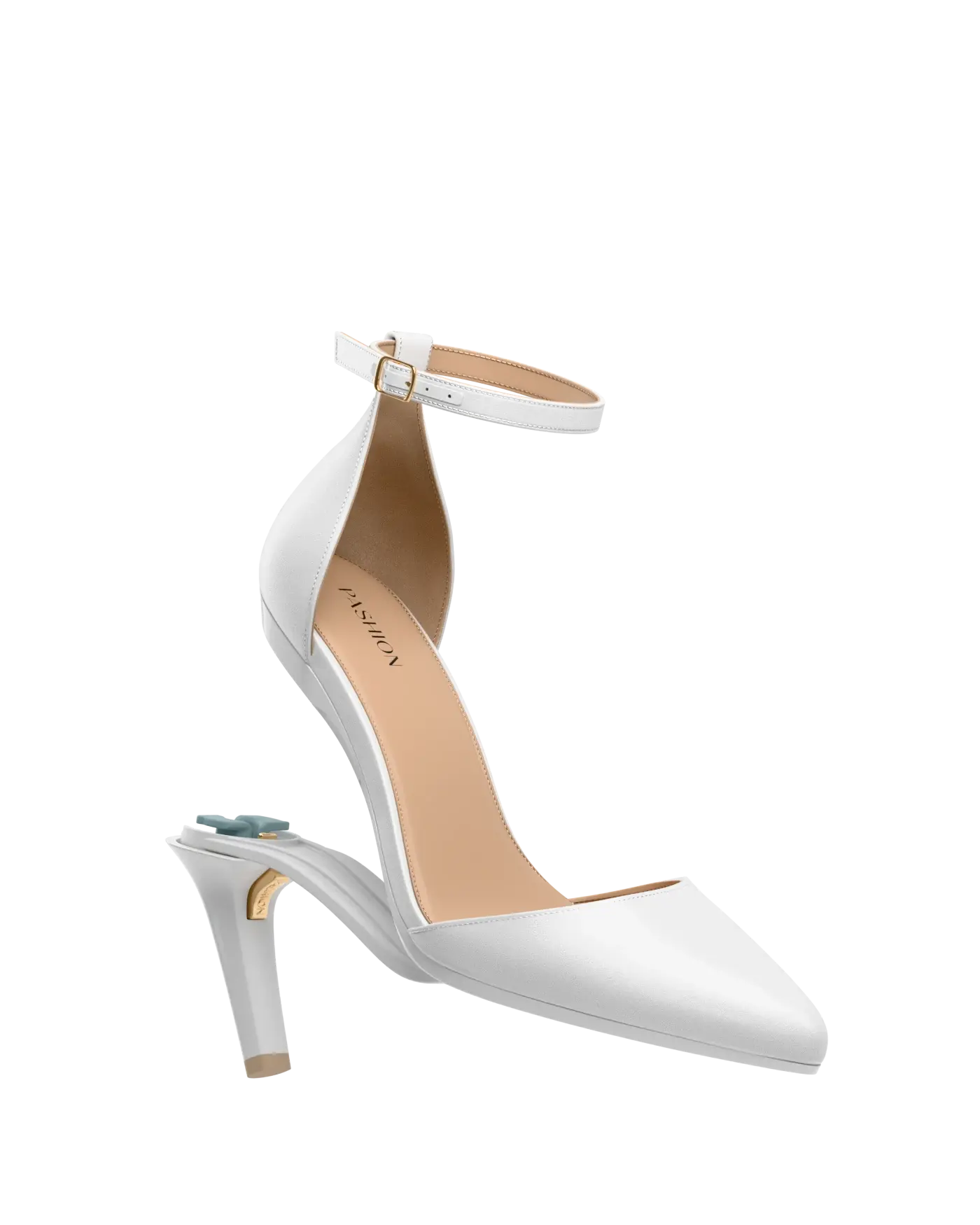 Diana D'Orsay - White Satin + Stiletto Heel Kit 4 White