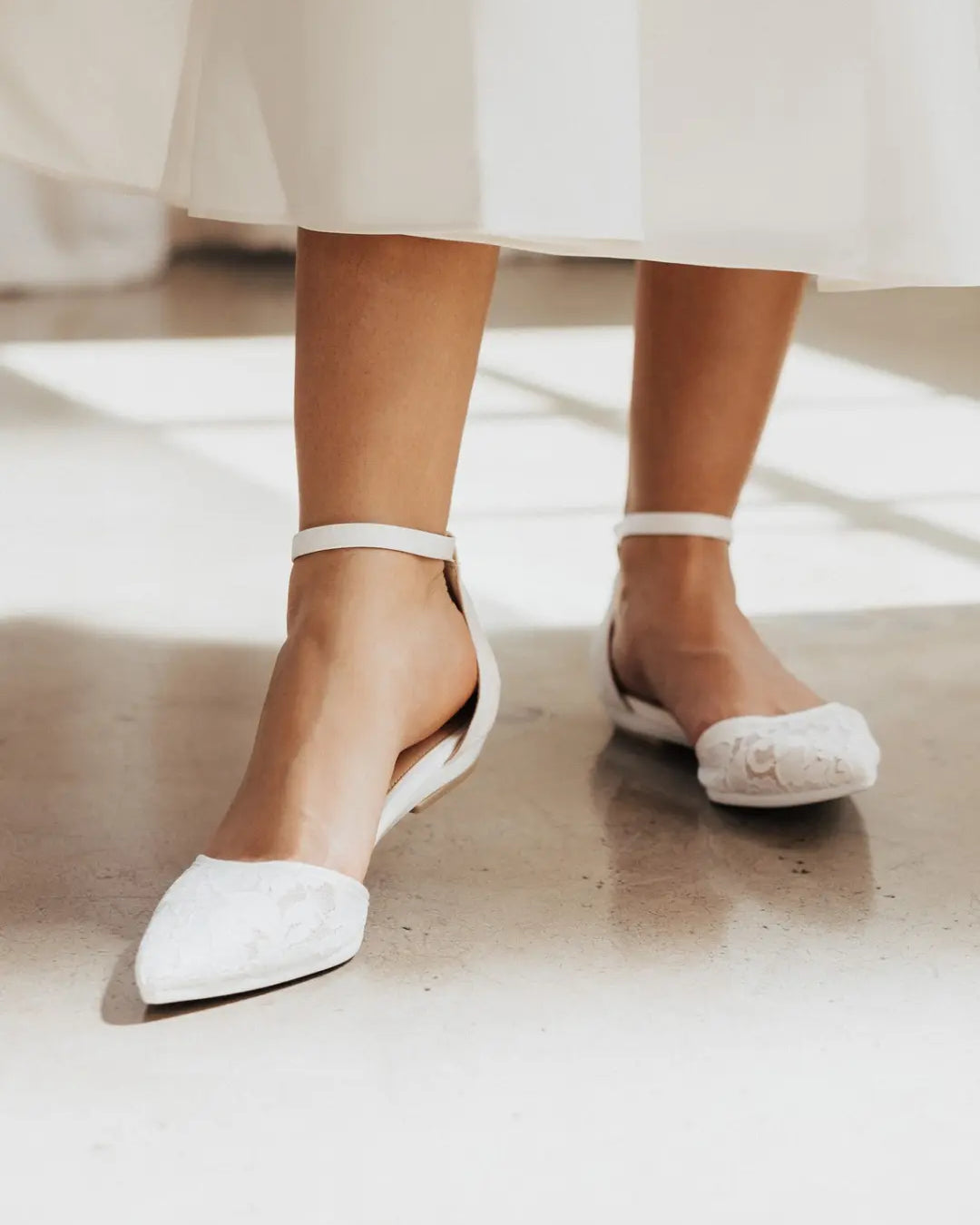 Diana D'Orsay - White Satin Lace + Stiletto Heel Kit 4 White
