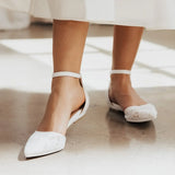 Diana D'Orsay - White Satin Lace + Stiletto Heel Kit 4 White