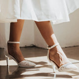 Diana D'Orsay - White Satin Lace + Stiletto Heel Kit 4 White