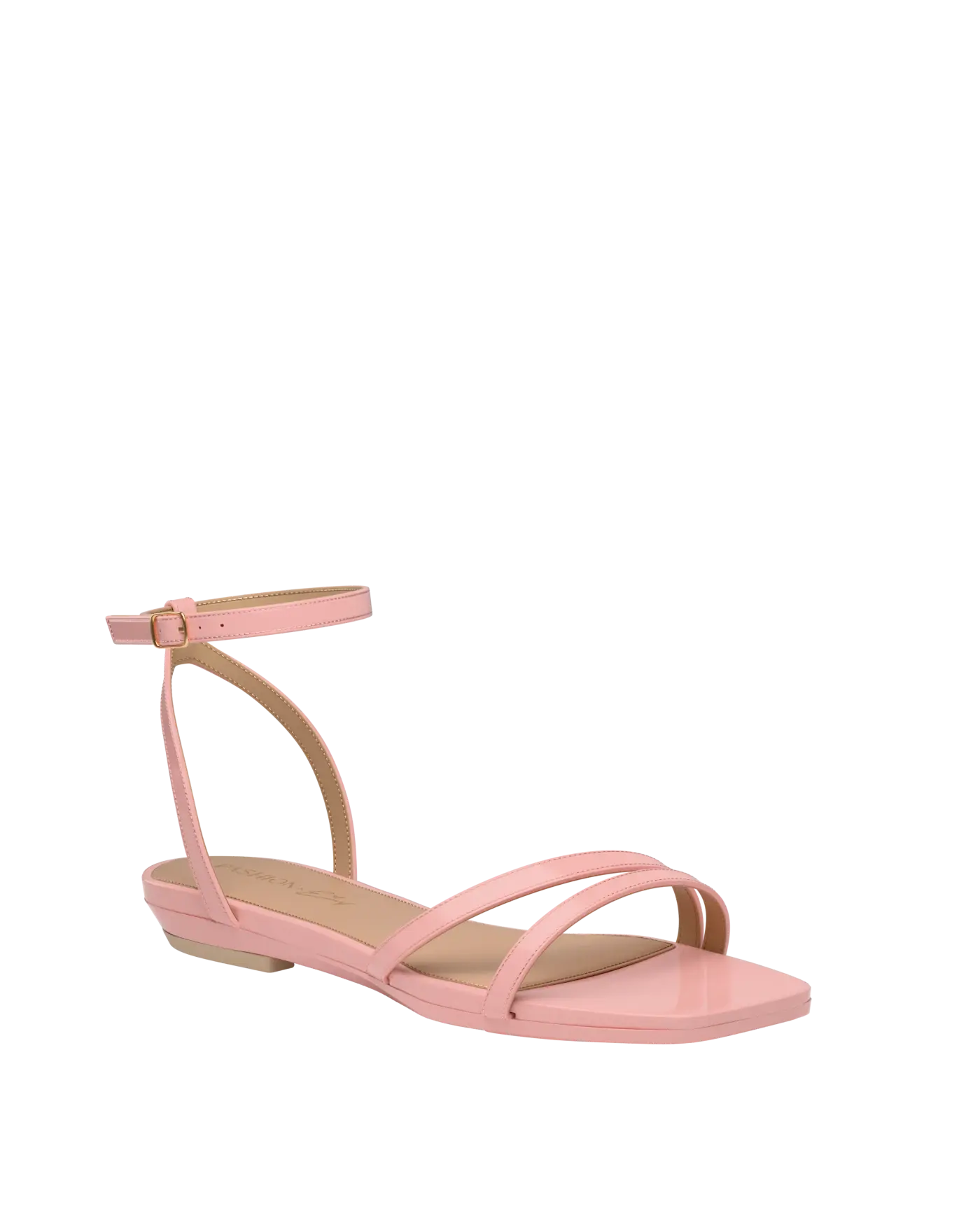 Emmy Sandal - Blush Patent 3 Flare Stiletto