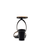 Emmy Sandal - Coal Black Leather 3 Block