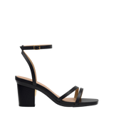 Emmy Sandal - Coal Black Leather 3 Block