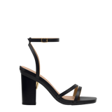 Emmy Sandal - Coal Black Leather 4 Block