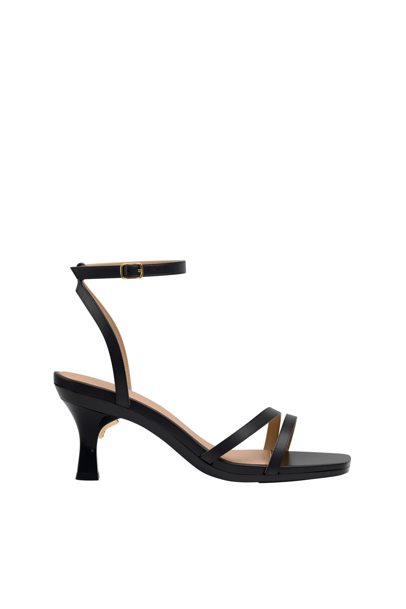 The Emmy - Coal Leather 3 Flare Stiletto