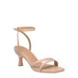 Emmy Sandal - Sand Leather 3 Flare Stiletto