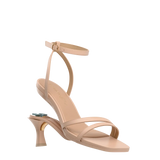 Emmy Sandal - Sand Leather 3 Flare Stiletto