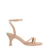 Emmy Sandal - Sand Leather 3 Flare Stiletto