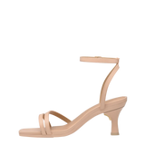 Emmy Sandal - Sand Leather 3 Flare Stiletto