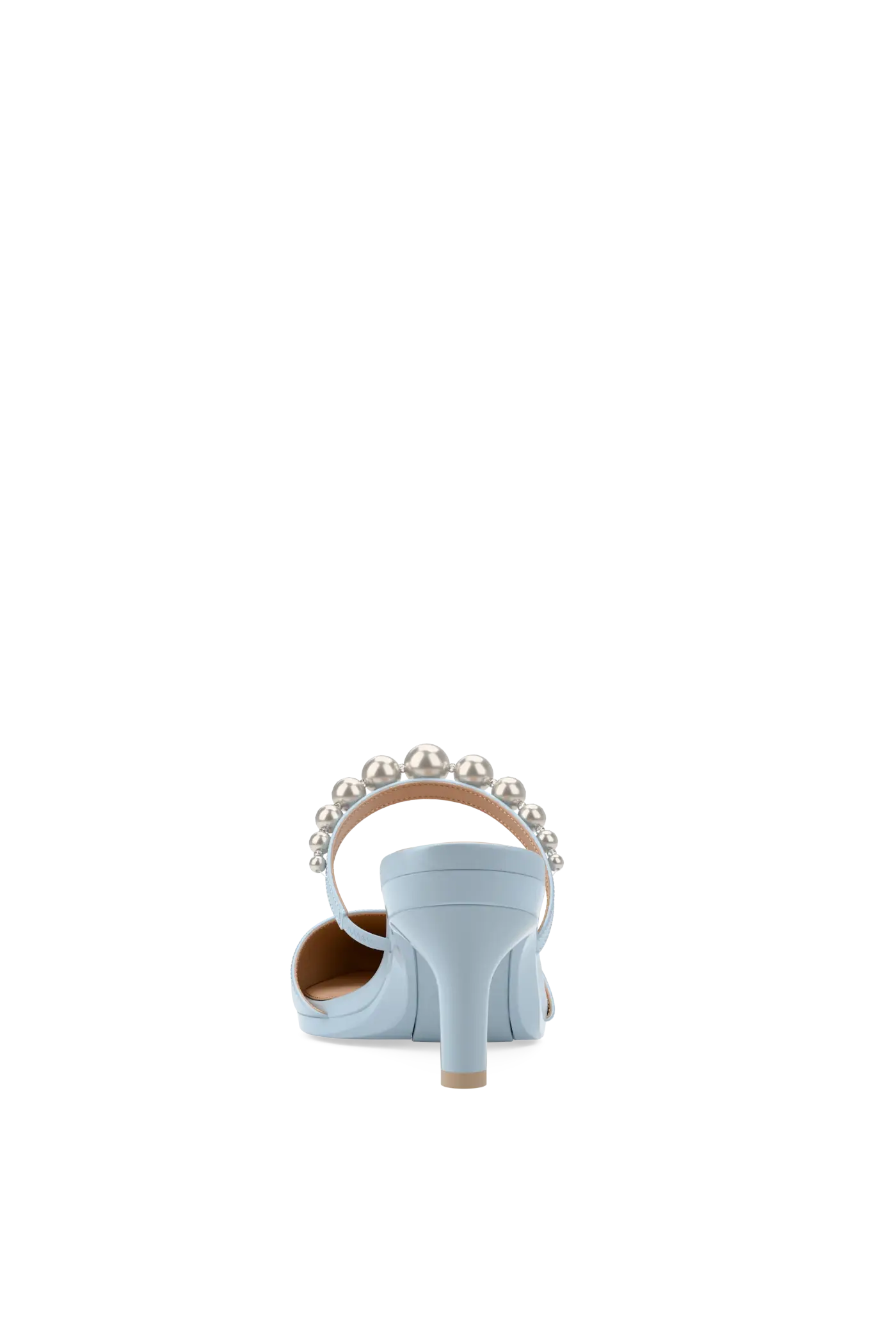 The Evelyn - Baby Blue Satin Pearl 3 Stiletto