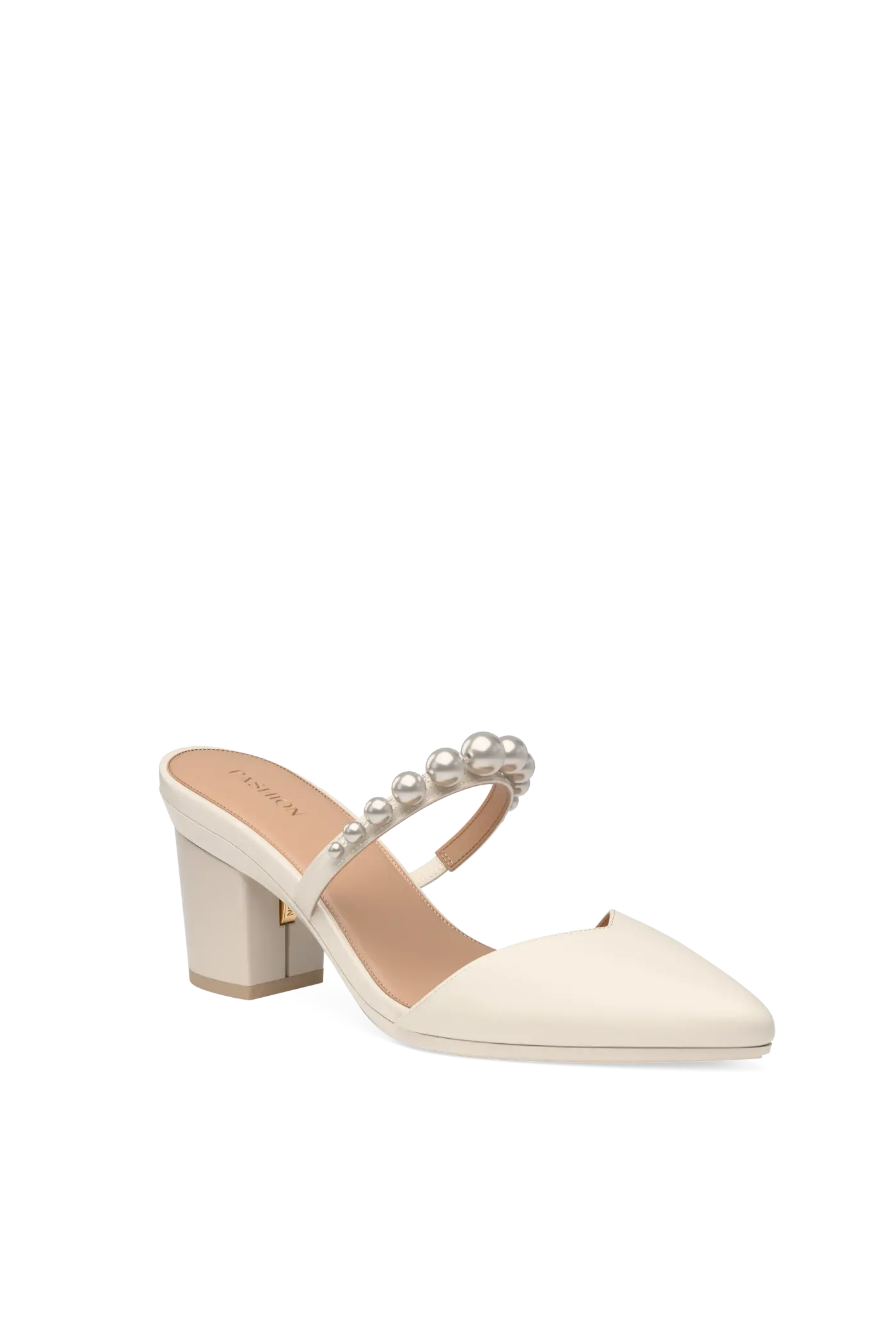 The Evelyn - Ivory Satin Pearl 3 Block