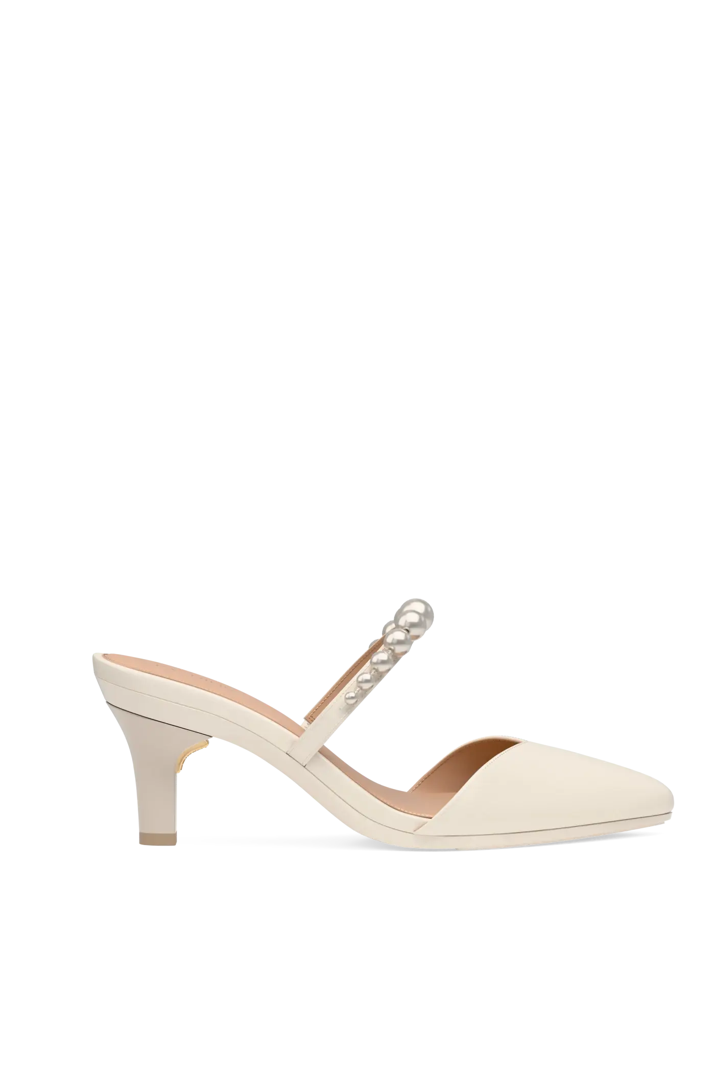 The Evelyn - Ivory Satin Pearl 3 Stiletto
