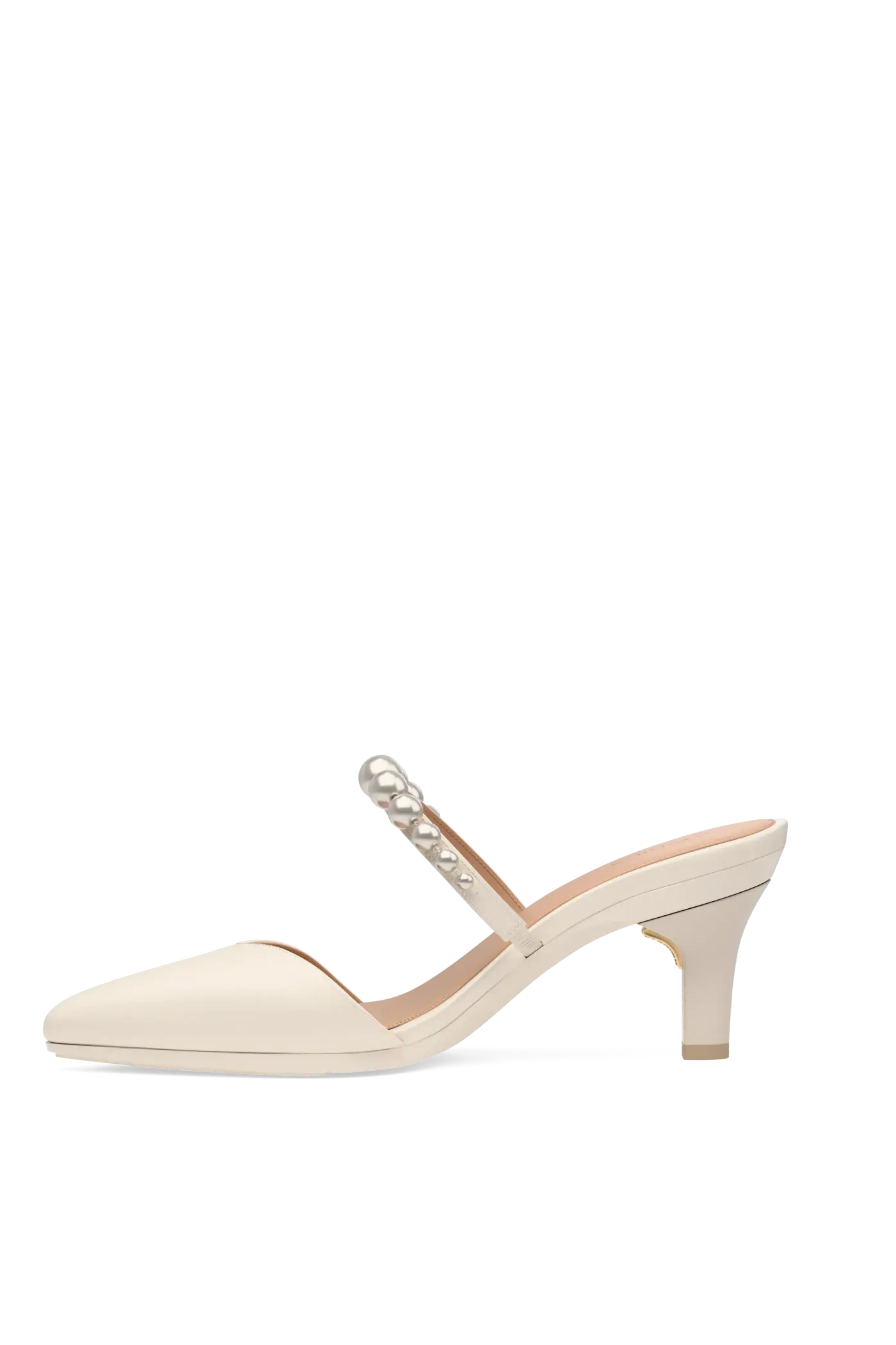 The Evelyn - Ivory Satin Pearl 3 Stiletto