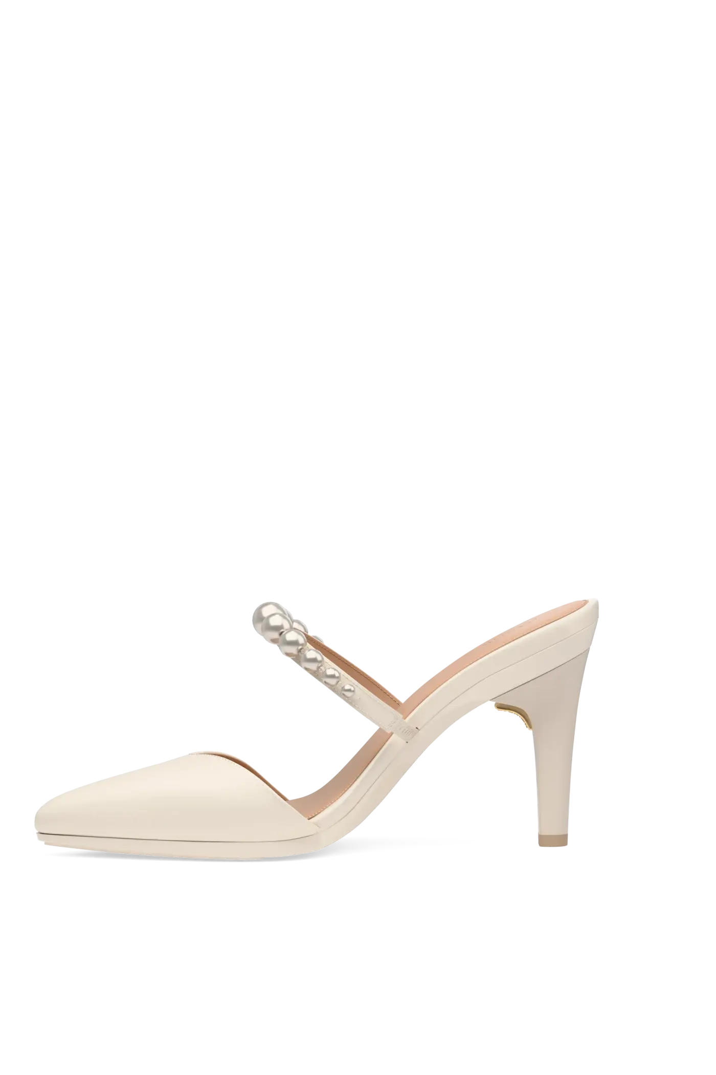 The Evelyn - Ivory Satin Pearl 4 Stiletto