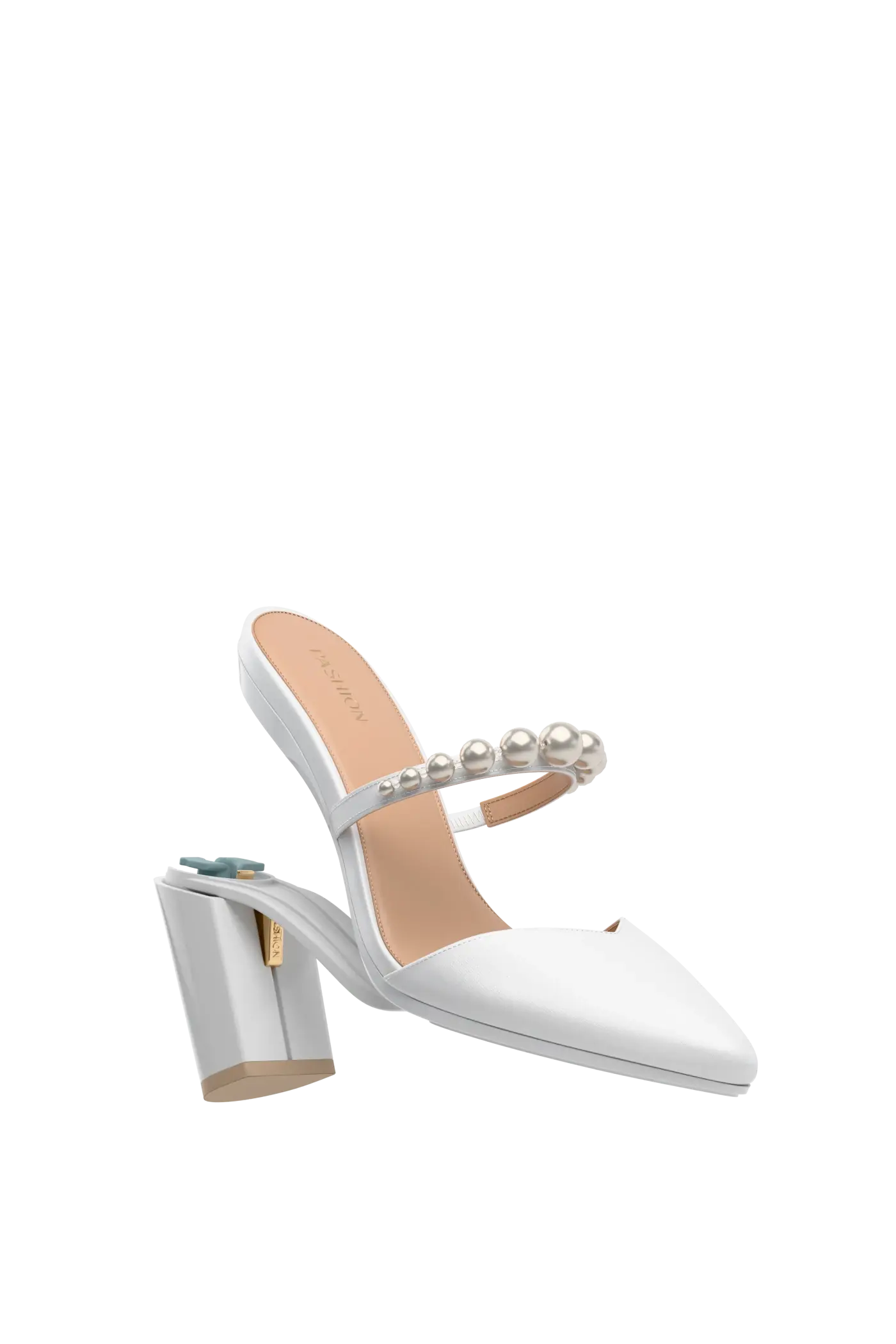 The Evelyn - White Satin Pearl 4 Block
