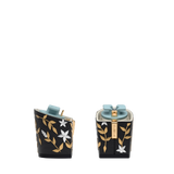 Block Heel Kit 3 Coal Gold Floral Embroidery, 3-inch interchangeable block heel. Pashion convertible heels go from heel to flat and are customizable with interchangeable heel kits.