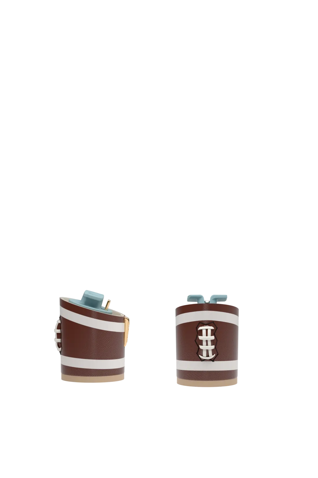 pair of cylinder block heel kit for convertible heels with football pebble leather