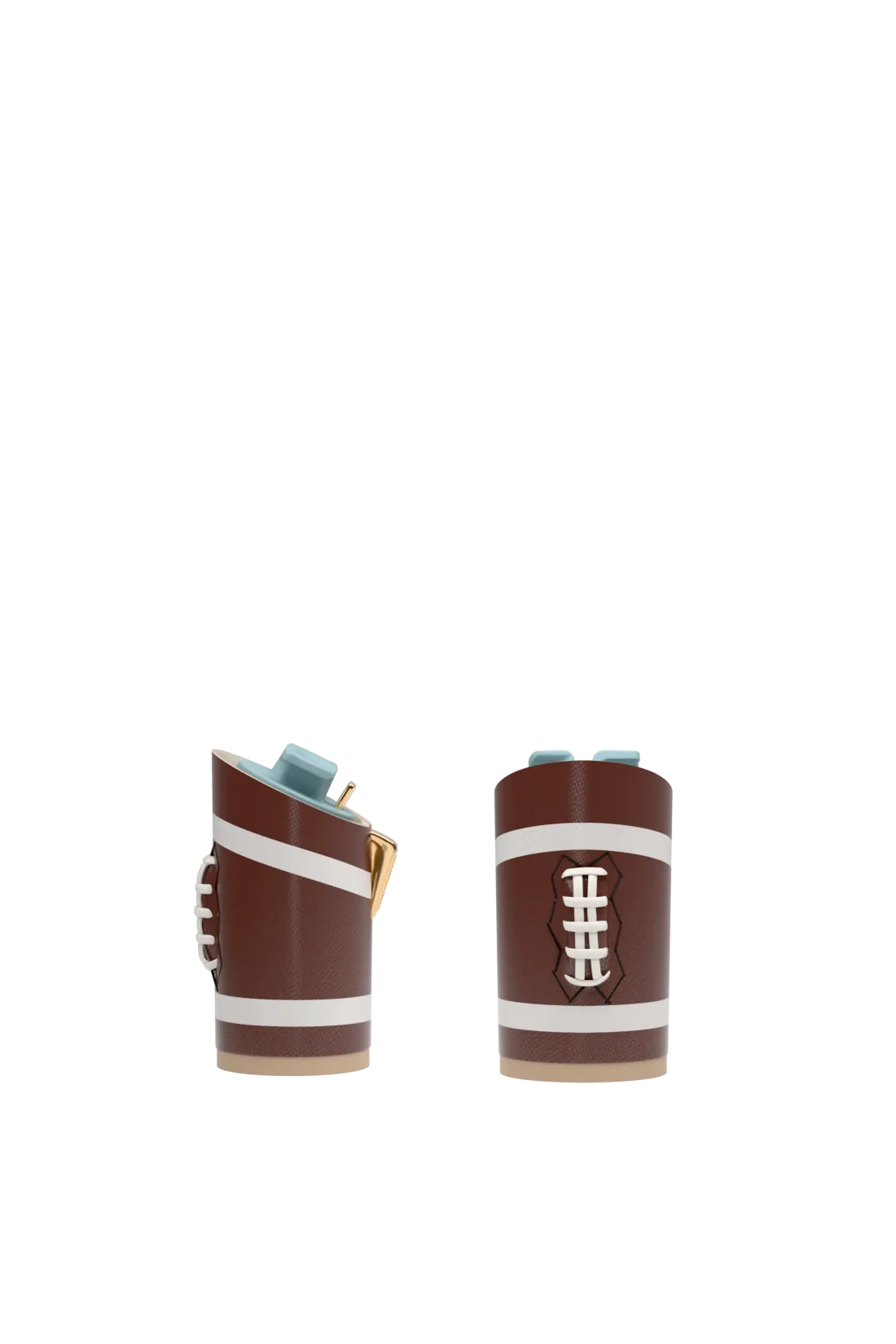 pair of cylinder block heel kit for convertible heels with football pebble leather